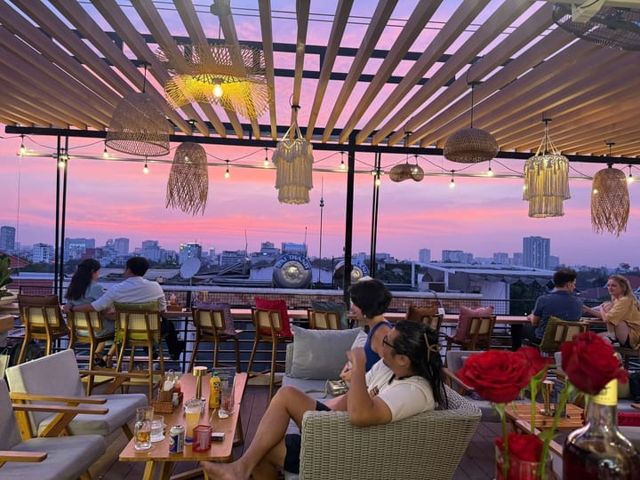KUMO in Thao Dien with sunset skyline views
